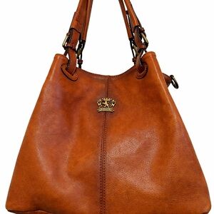 Luxurious Pratesi Firenze Italian Leather Collodi Small Tote Made in Italy
